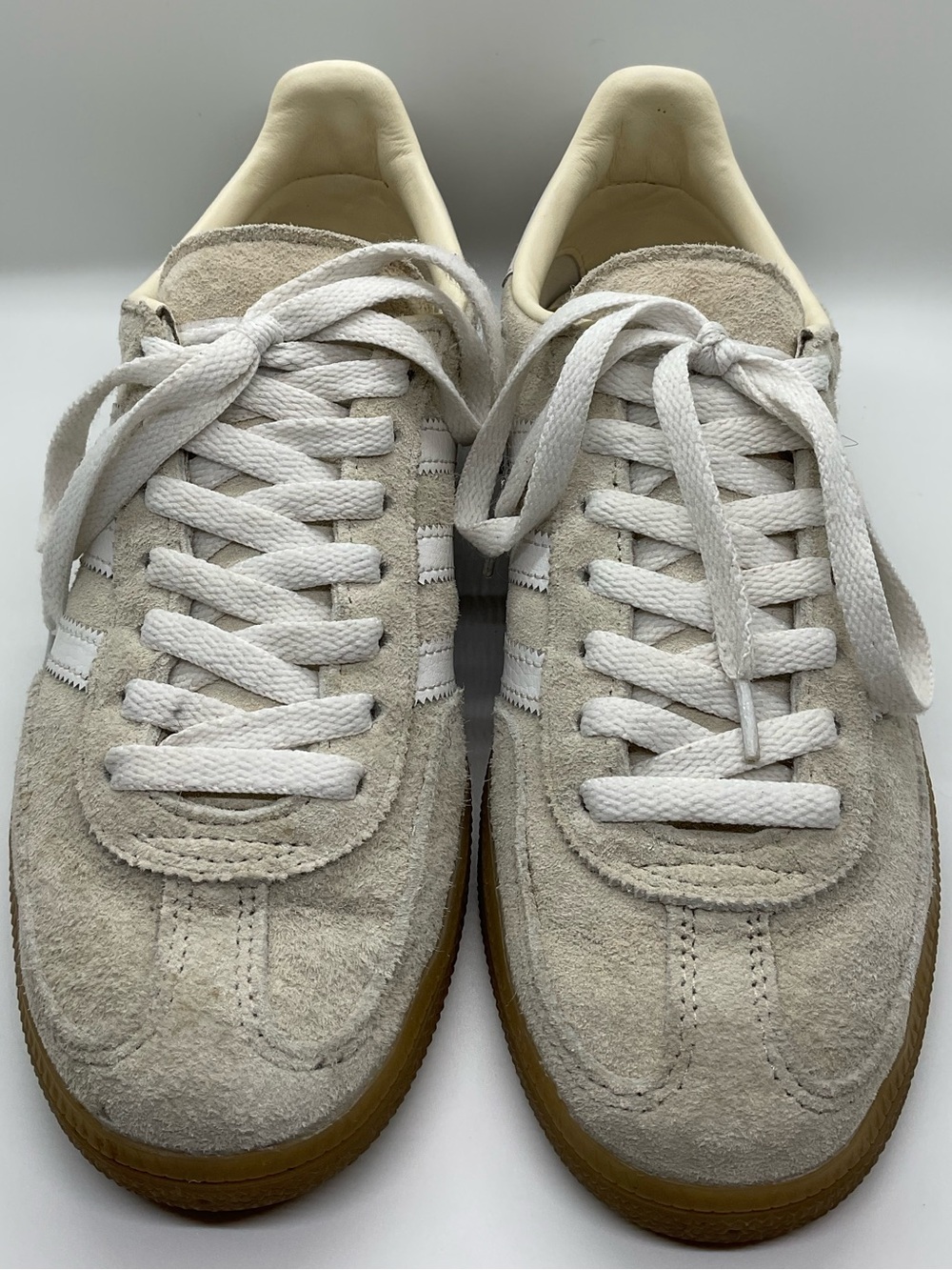 Adidas HANDBALL SPEZIAL SHOES Sneakers Cream Suede Gum Sole Mens 5.5 / W 6.5 - Picture 4 of 9